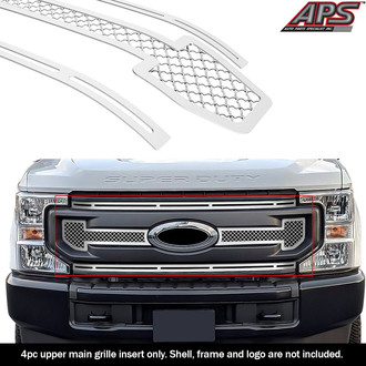 APG® - 4-Pc Chrome Polished 2.5 mm Wire Mesh Main Grille