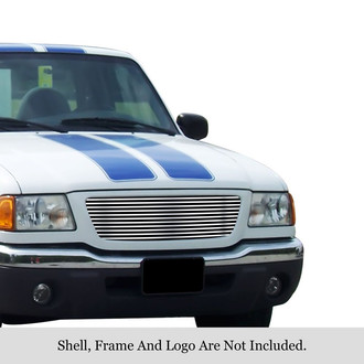 APG® - 1-Pc Chrome Polished 8x6 mm Horizontal Billet Main Grille