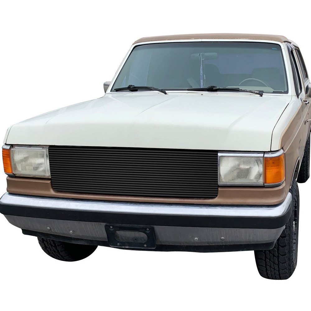1989 Ford Bronco 1-Pc Black 8x6 mm High Density Billet Main Grille by APG