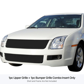 APG® - 2-Pc Black Horizontal Billet Main and Bumper Grille Kit