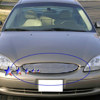 APG® - 1-Pc Perimeter Polished Horizontal CNC Machined Main Grille