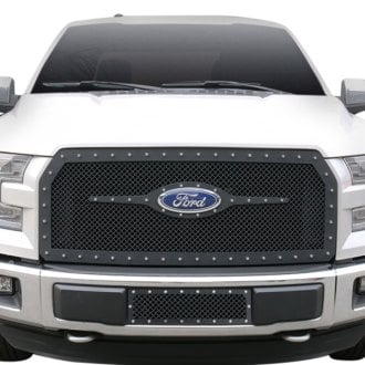 APG® - 1-Pc Rivet Style Black 2.5 mm Wire Mesh Main Grille with Ford Emblem Recess Area