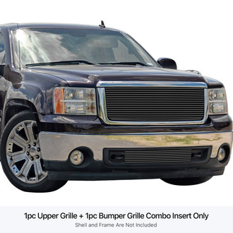 APG® - 2-Pc Black 8x6 mm Horizontal Billet Main and Bumper Grille Kit