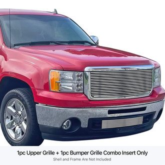 APG® - 2-Pc Polished 8x6 mm Horizontal Billet Main and Bumper Grille Kit