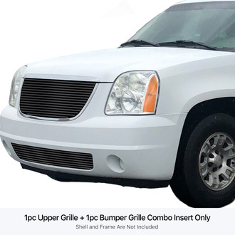 APG® - 2-Pc Black 8x6 mm Horizontal Billet Main and Bumper Grille Kit