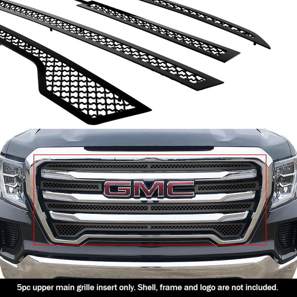 APG® - 5-Pc Black Powder Coated 2.5 mm Wire Mesh Main Grille