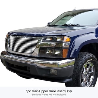 APG® GR07HED74S - 1-Pc Chrome Polished 8x6 mm Horizontal Billet Main Grille
