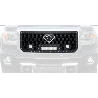 APG® - 1-Pc Honeycomb Style Black Laser Cut Mesh Main Grille with LED Lights