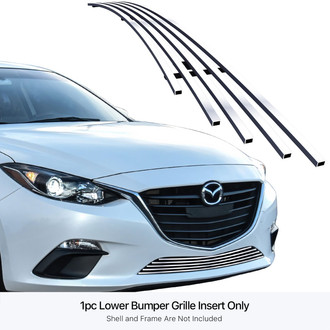 APG® - 1-Pc Polished 8x6 mm Horizontal Billet Bumper Grille