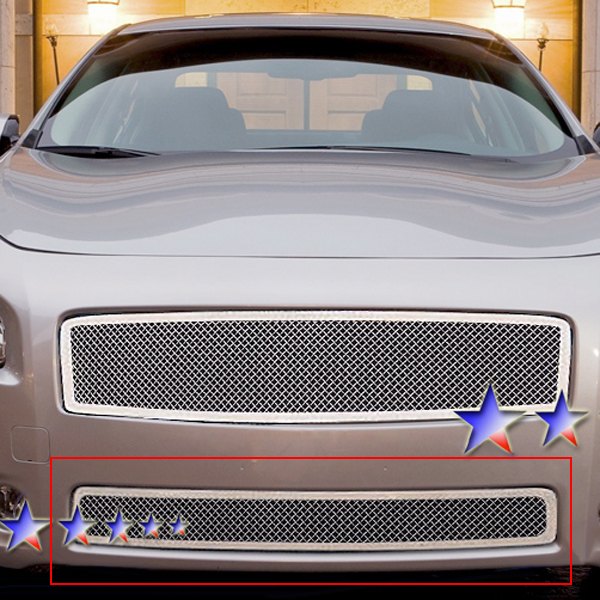 APG® - 1-Pc Chrome Polished 1.8 mm Wire Mesh Bumper Grille