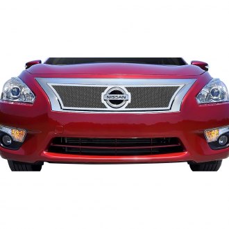 Remix Custom Mesh Front Grill Black Compatible with 2002-2004 Nissan Altima 