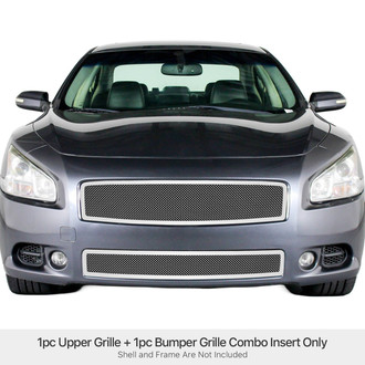 APG® - 2-Pc Chrome Polished 1.8 mm Wire Mesh Main and Bumper Grille Kit