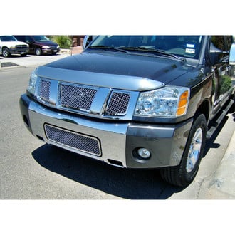 APG® - 4-Pc Chrome Polished 2.5 mm Wire Mesh Main and Bumper Grille Kit