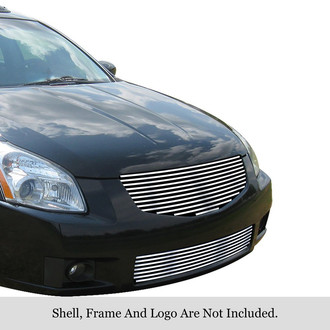 APG® - 2-Pc Chrome Polished 8x6 mm Horizontal Billet Main and Bumper Grille Kit