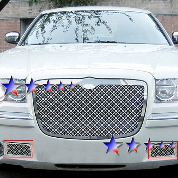 APG® - 2-Pc Chrome Polished 2.5 mm Wire Mesh Bumper Grille