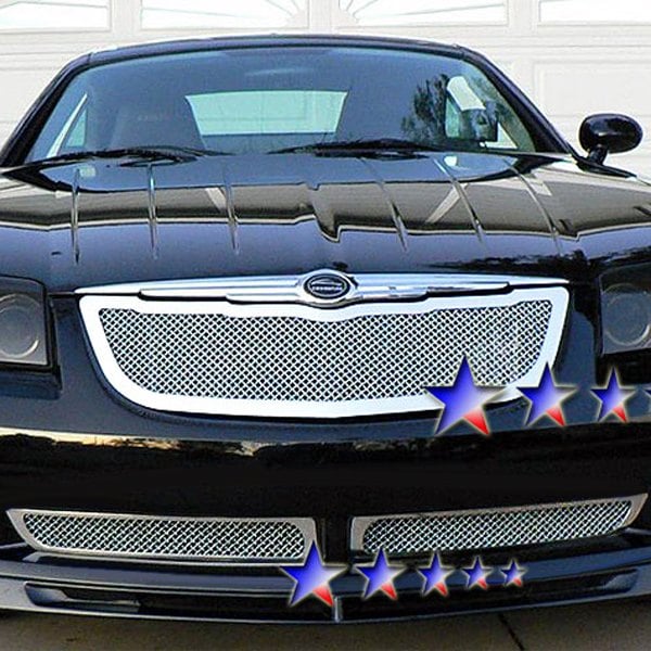 APG® - 2-Pc Chrome Polished 1.8 mm Wire Mesh Bumper Grille