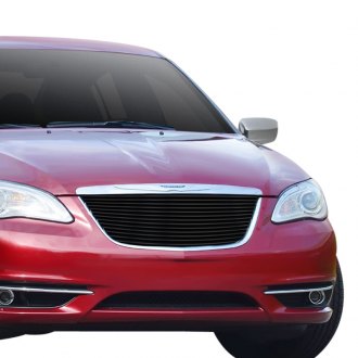 APS Compatible with 2011-2014 Chrysler 200 Black Stainless Steel Billet Grille Grill Insert S18-J27868R 