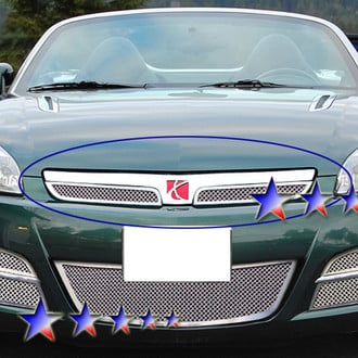 APG® - 2-Pc Chrome Polished 1.8 mm Wire Mesh Main Grille
