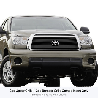 APG® - 5-Pc Black 8x6 mm Horizontal Billet Main and Bumper Grille Kit