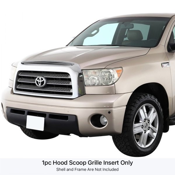 APG® GR20FEA50S 1Pc Chrome Polished Horizontal Billet Hood Scoop Grille