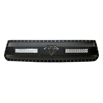 APG® - 1-Pc Rivet Style Black 2.5 mm Wire Mesh Main Grille with 2 x LED Light Bars