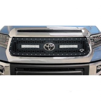 APG® - 1-Pc Honeycomb Style Black Laser Cut Mesh Main Grille with LED Lights