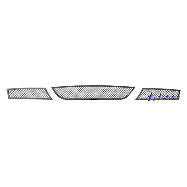 APG® - 3-Pc Black Powder Coated 1.8 mm Wire Mesh Bumper Grille