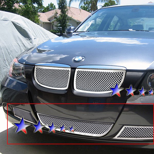 APG® - 3-Pc Chrome Polished 1.8 mm Wire Mesh Bumper Grille