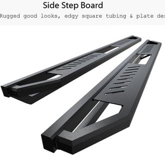APG® - 2" Square Tube Cab Length Black Side Armors