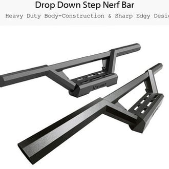 APG® - M3 Series Drop Down Cab Length Black Octagon Nerf Bars