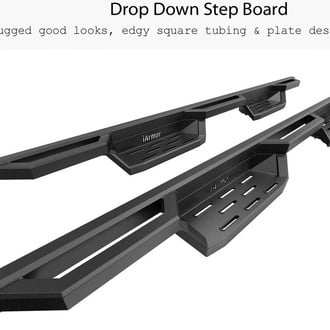 APG® - 6" ST Drop Style Cab Length Black Rectangular Nerf Bars