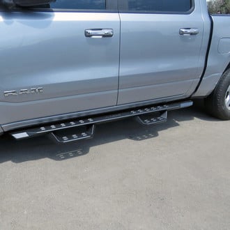 APG® - 5" RS Drop Style Cab Length Black Rectangular Nerf Bars
