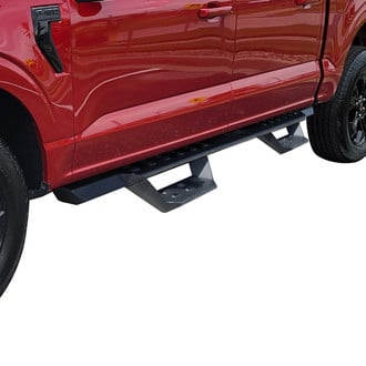 APG® - 5" RS Drop Style Cab Length Black Rectangular Nerf Bars
