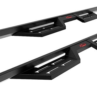 APG® - DS Drop Down Style Cab Length Black Trapezoid Nerf Bars