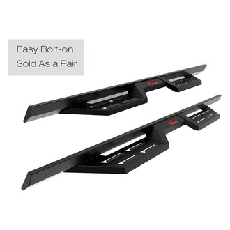 APG® - DS Drop Down Style Cab Length Black Trapezoid Nerf Bars