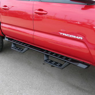 APG® - 5" RS Drop Style Cab Length Black Rectangular Nerf Bars