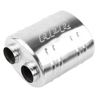 APR® - T304 Stainless Steel Oval Exhaust Muffler (2.5" Dual ID, 2.5" Dual OD, 10.24" Length)