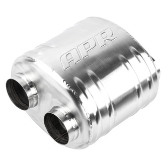 APR® - T304 Stainless Steel Oval Exhaust Muffler (2.5" Dual ID, 2.5" Dual OD, 8.31" Length)