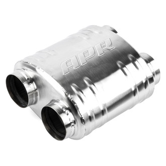 APR® - T304 Stainless Steel Oval Exhaust Muffler (2.75" Dual ID, 2.75" Dual OD, 8.27" Length)