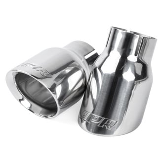 APR® - Round Angle Cut Clamp-On Double-Wall Polished Exhaust Tips (2.5" Inlet, 3.5" Outlet)