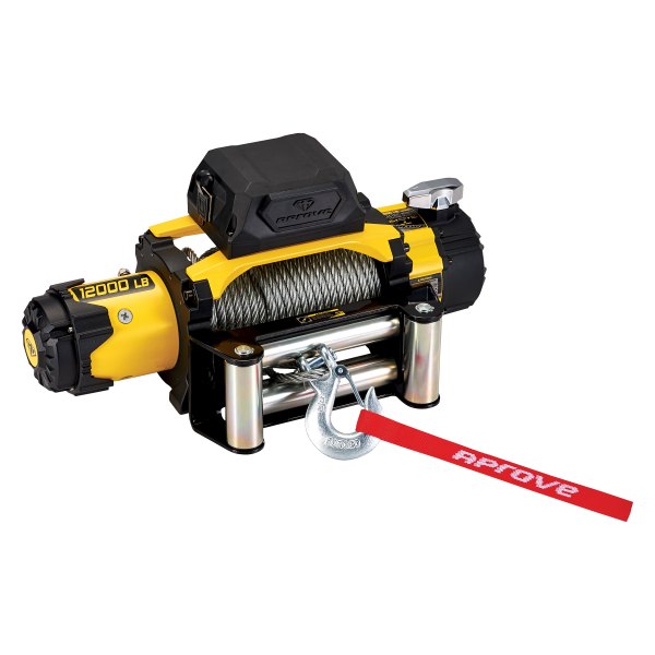 Aprove® - Black/Yellow Dual Speed Winch with Steel Cable