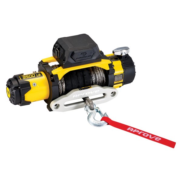 Aprove® - Black/Yellow Dual Speed Winch with Synthetic Rope