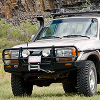 ARB® - Deluxe Series Black Side Steps with Rails