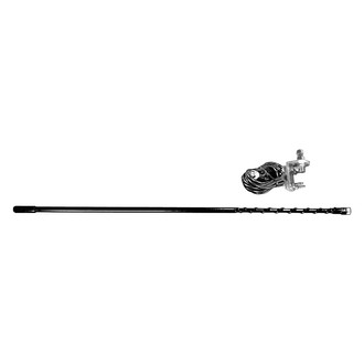 Aries Technology® - 4' Black Single Antenna Mirror Mount Kit