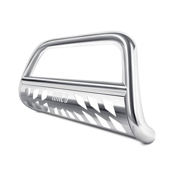 Aries® - 3" Polished Bull Bar with Polished Skid Plate