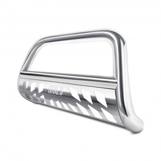 Aries B35-3013 Black Bull Bar with Stainless Steel Skid Plate 