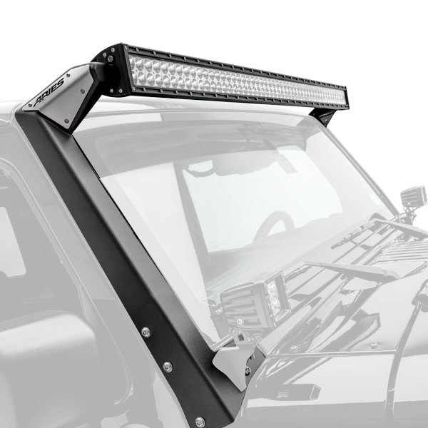 Aries® - Jeep Wrangler 70th Anniversary / Rubicon / Sahara / Sport /  Unlimited 70th Anniversary / Unlimited Rubicon / Unlimited Sahara /  Unlimited Sport 2011 Windshield Frame Mounted 50