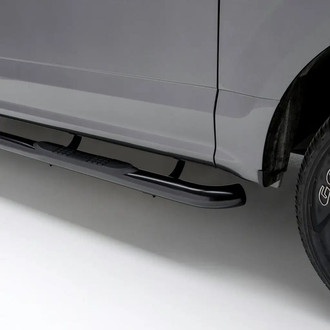 Aries® - 3" Cab Length Polished Round Side Bars