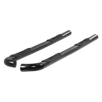 Aries® - 3" Cab Length Black Round Side Bars
