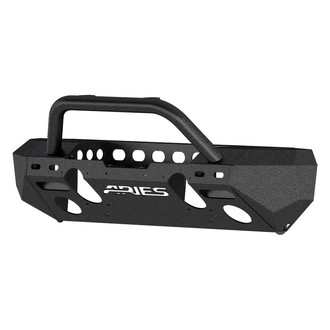 Aries® - TrailChaser™ Mid Width Textured Black Front Winch Modular Bumper Kit with Hoop